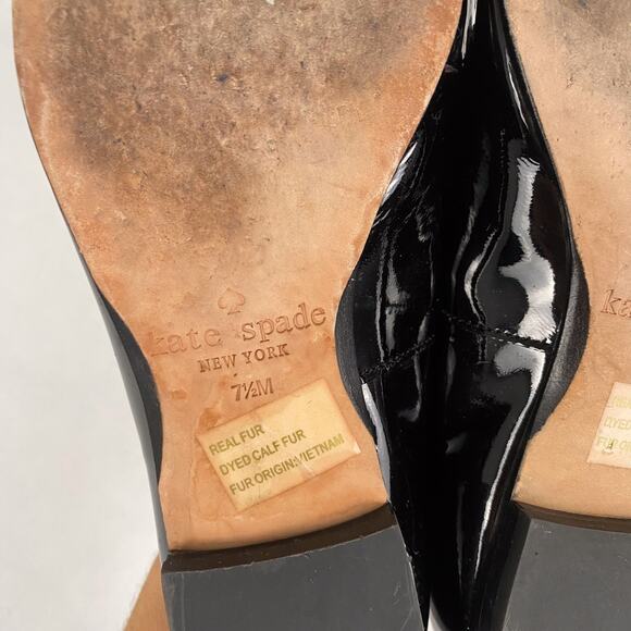 Kate Spade New York Cayla Patent Leather Fringe Leopard Print Loafers 7.5 - Picture 9 of 9